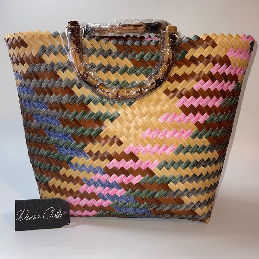 ๐ Top Handle Straw Tote Bag - Picture 3 of 13